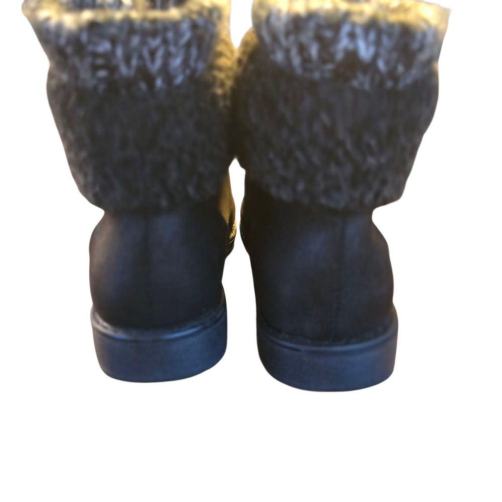 Cliffs White Mountain 8.5 Black LaceUp Ankle Boots Sweater Cuff Combat Retro Y2K - Picture 7 of 10